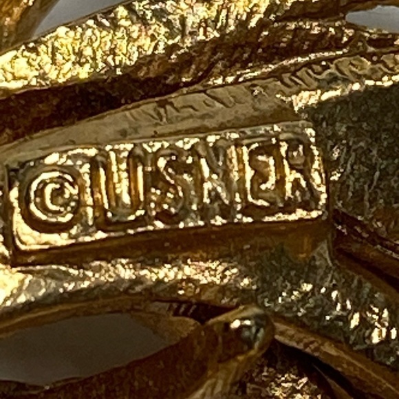 LiSNER Brooch Vintage Signed Gold Tone Swirl Knot - Picture 7 of 10